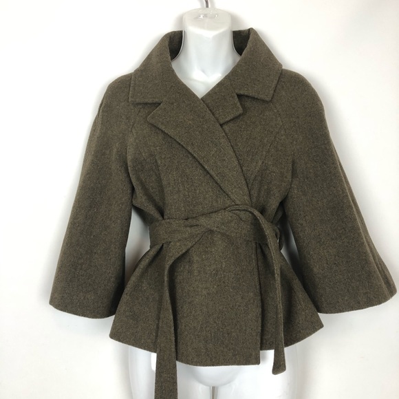 Michael Kors Jackets & Blazers - Michael Kors // sz L olive green wool jacket belt
